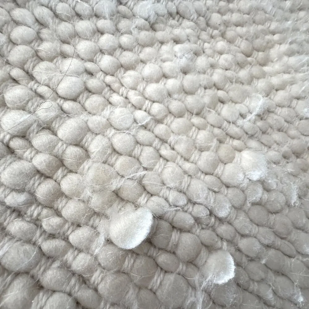 West Elm Soft Pebble Pillow Cover Ivory Wool Blend **Mistagged Flaw - READ